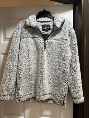 boxercraft Men’s Light Gray Sherpa Half-Zip Pullover